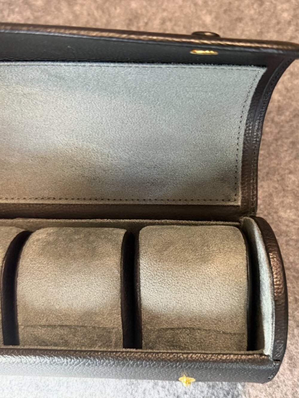 EILUX 3 Watch Travel Roll Case Black Watch Storage Organizer w/ Removable Cushio - Picture 2 of 9